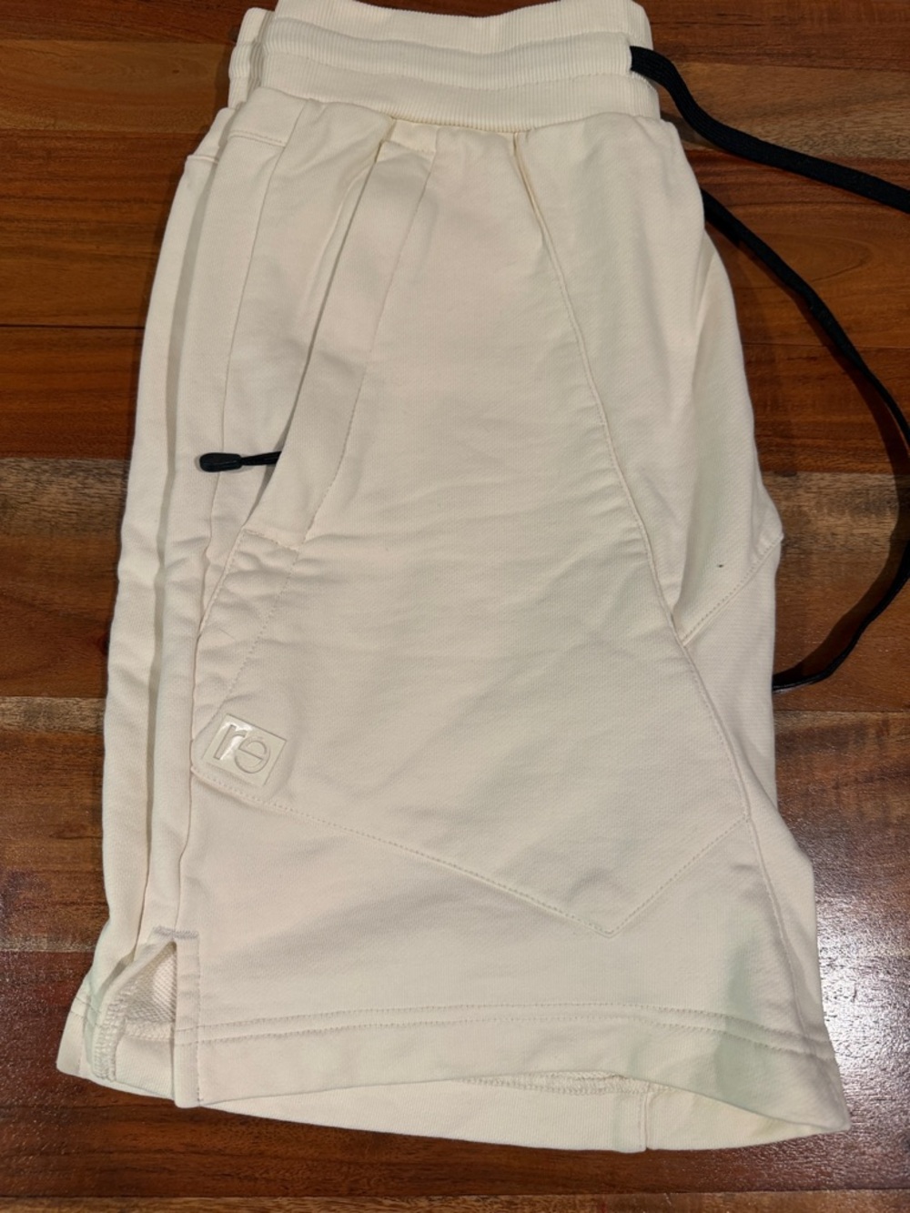 Re-inc Men's Cream Athletic Drawstring Shorts